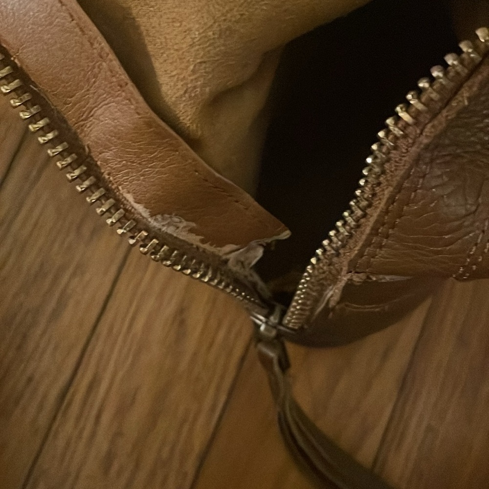 Franco Meyer Knee High Boot Sz 7.5M - Hand-Finished Leather, Back Zip - Picture 7 of 7